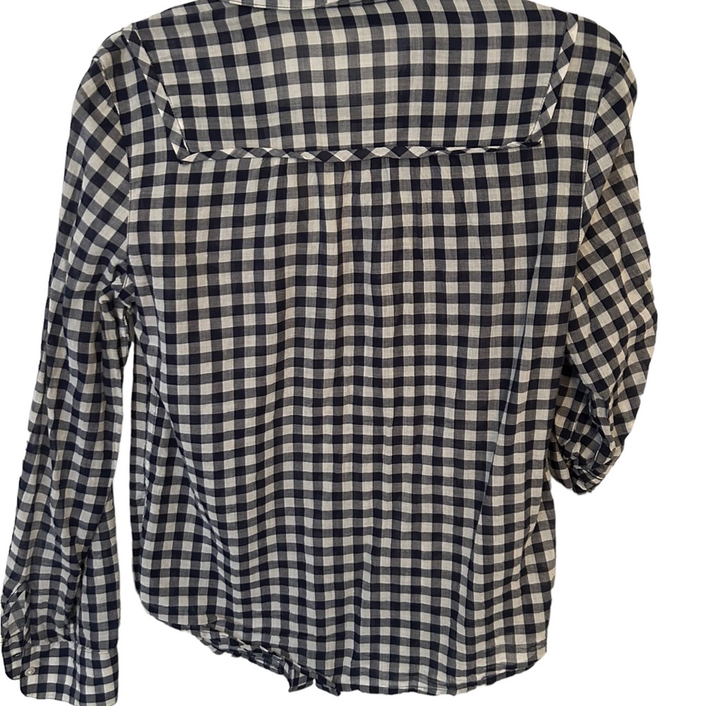 Gap Blue Plaid Button Down Shirt Size Medium - image 5